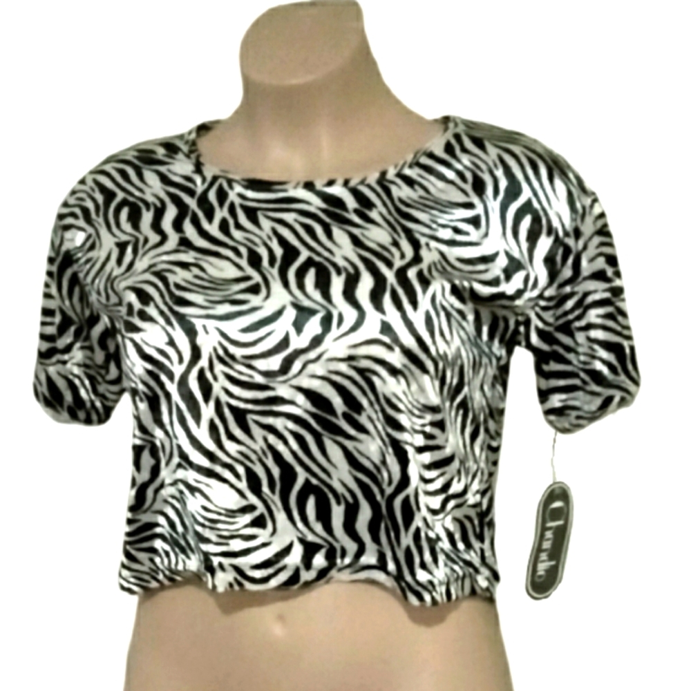 Zebra print crop top